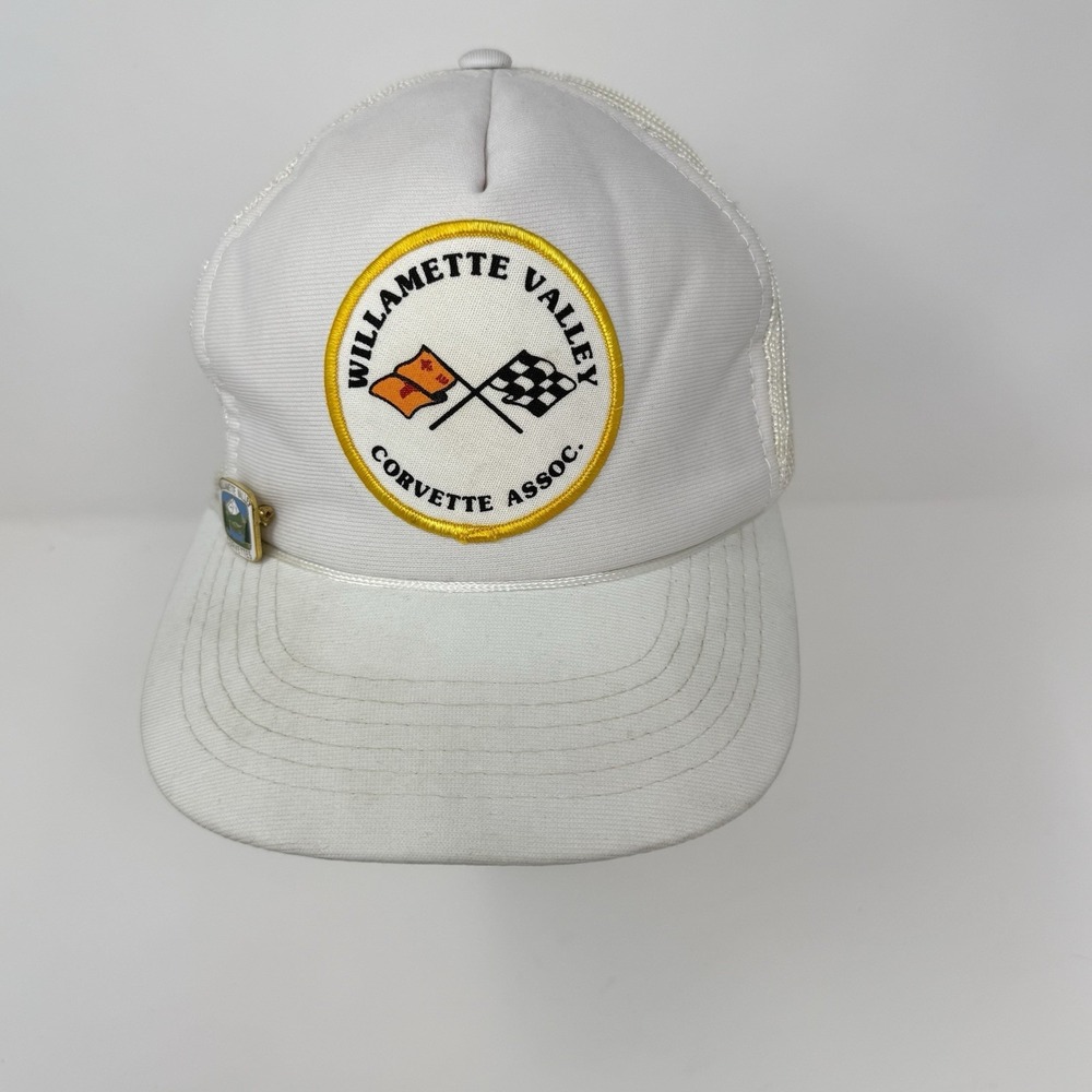 Vintage Willamette Valley Corvette Assoc. Snapback Trucker Hat Cap Mesh Back